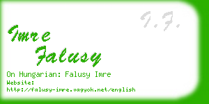 imre falusy business card